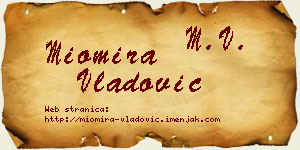 Miomira Vladović vizit kartica